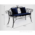 outdoor black powder coated metal daybed